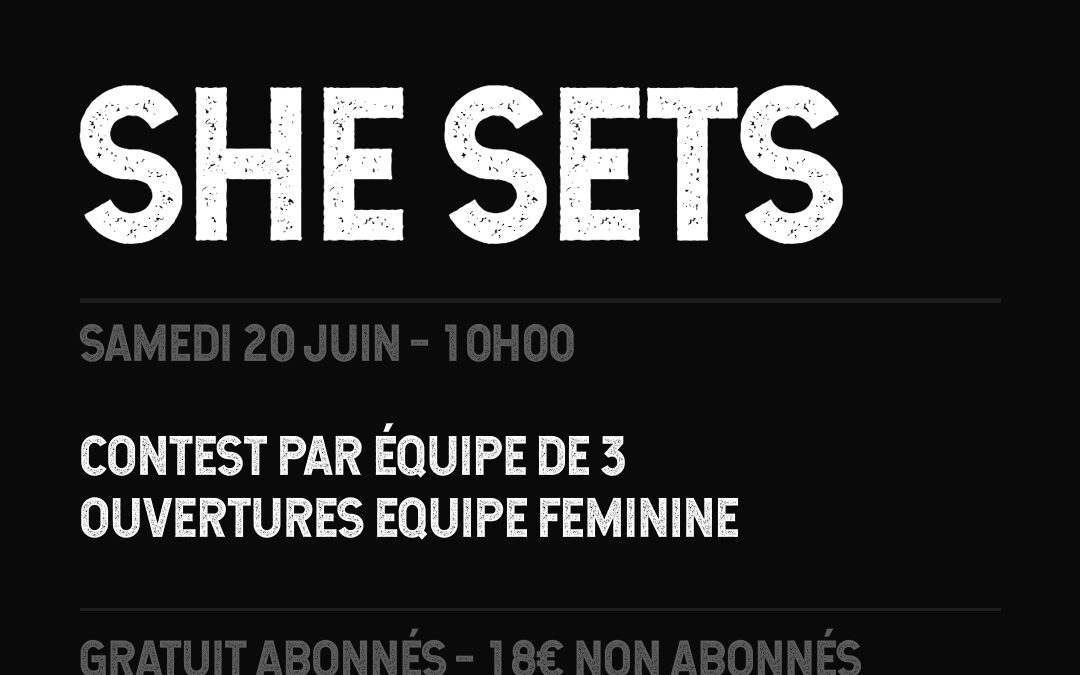 Contest SHE SETS : le 20 juin !
